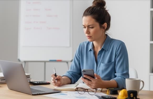 Stressed business person juggling multiple roles and responsibilities
